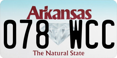 AR license plate 078WCC