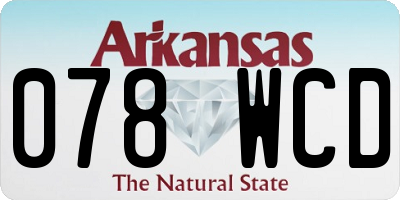 AR license plate 078WCD