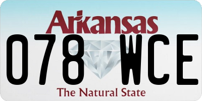 AR license plate 078WCE
