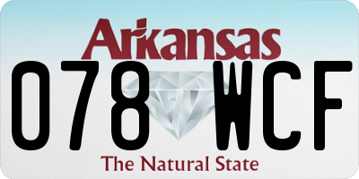AR license plate 078WCF