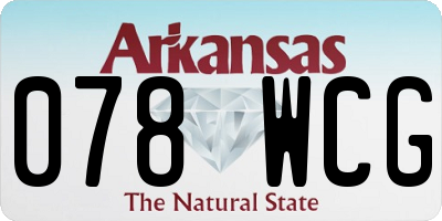 AR license plate 078WCG