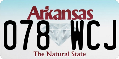 AR license plate 078WCJ
