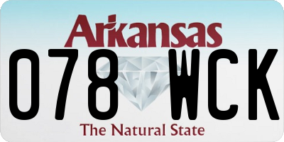 AR license plate 078WCK