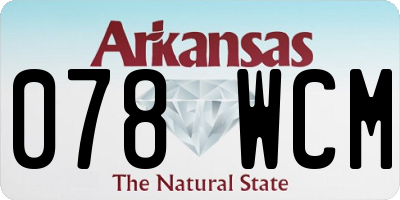 AR license plate 078WCM