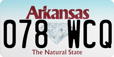AR license plate 078WCQ