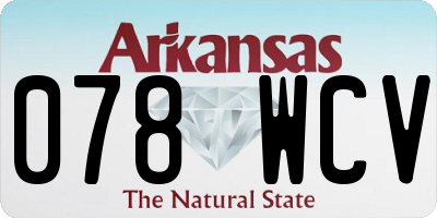 AR license plate 078WCV