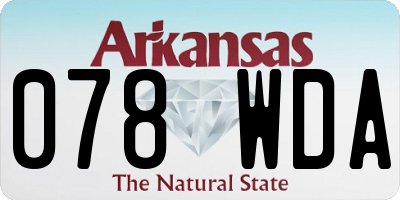 AR license plate 078WDA