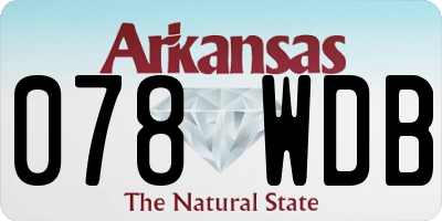 AR license plate 078WDB