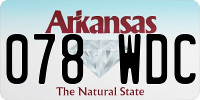 AR license plate 078WDC