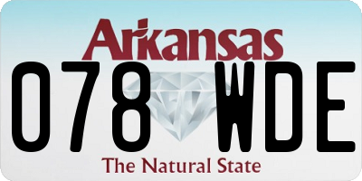 AR license plate 078WDE
