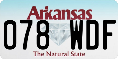 AR license plate 078WDF
