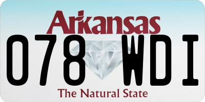 AR license plate 078WDI