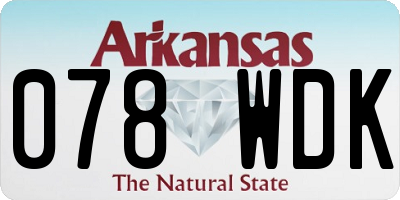 AR license plate 078WDK