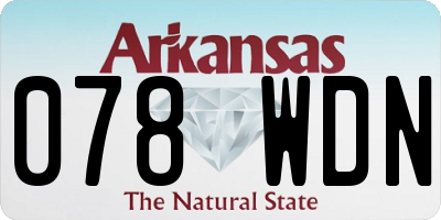 AR license plate 078WDN