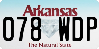 AR license plate 078WDP