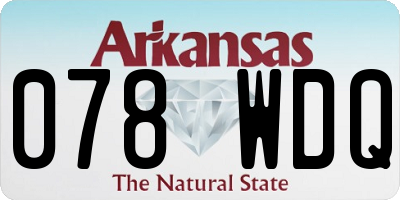 AR license plate 078WDQ