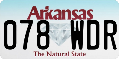 AR license plate 078WDR