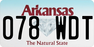 AR license plate 078WDT
