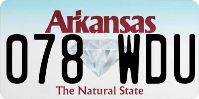 AR license plate 078WDU