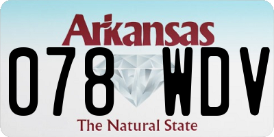 AR license plate 078WDV