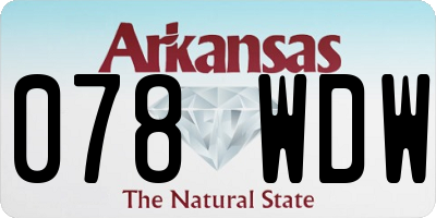AR license plate 078WDW