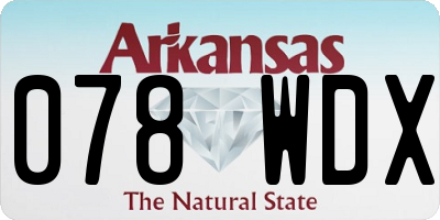 AR license plate 078WDX