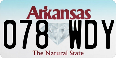 AR license plate 078WDY