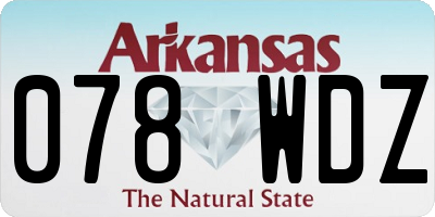 AR license plate 078WDZ