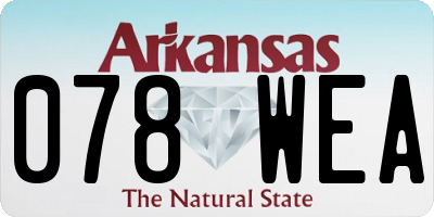 AR license plate 078WEA