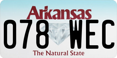 AR license plate 078WEC