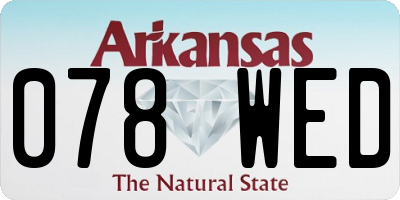 AR license plate 078WED
