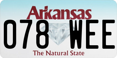 AR license plate 078WEE