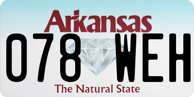 AR license plate 078WEH