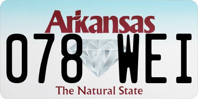 AR license plate 078WEI