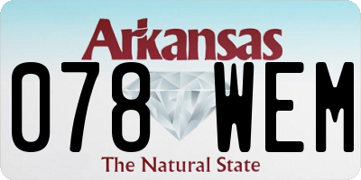 AR license plate 078WEM