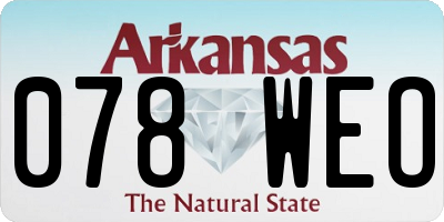 AR license plate 078WEO