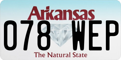 AR license plate 078WEP