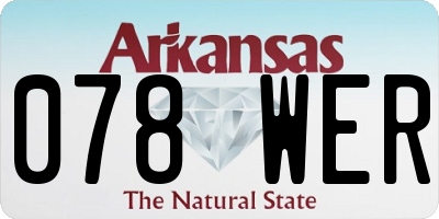 AR license plate 078WER