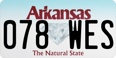 AR license plate 078WES
