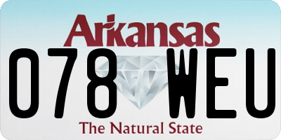 AR license plate 078WEU