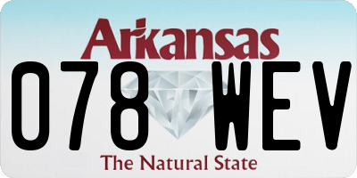 AR license plate 078WEV