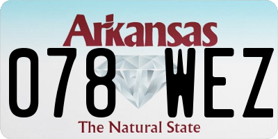AR license plate 078WEZ