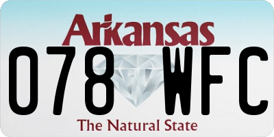 AR license plate 078WFC