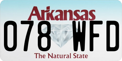 AR license plate 078WFD