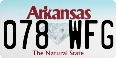AR license plate 078WFG