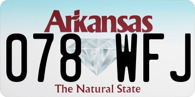 AR license plate 078WFJ