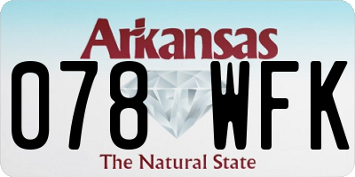 AR license plate 078WFK