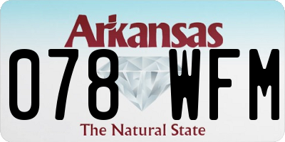 AR license plate 078WFM
