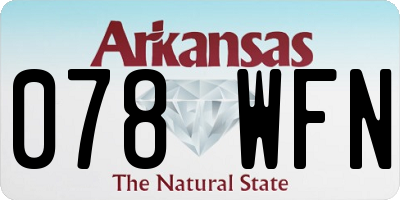 AR license plate 078WFN