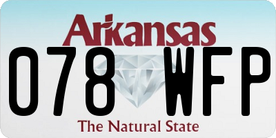 AR license plate 078WFP